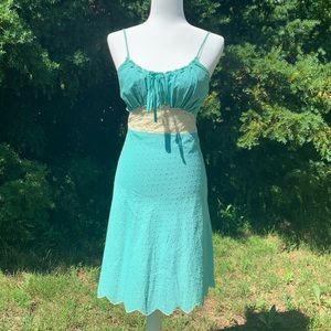Betsey Johnson Teal Dress sz 2